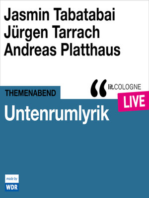 cover image of Untenrumlyrik--lit.COLOGNE live (ungekürzt)